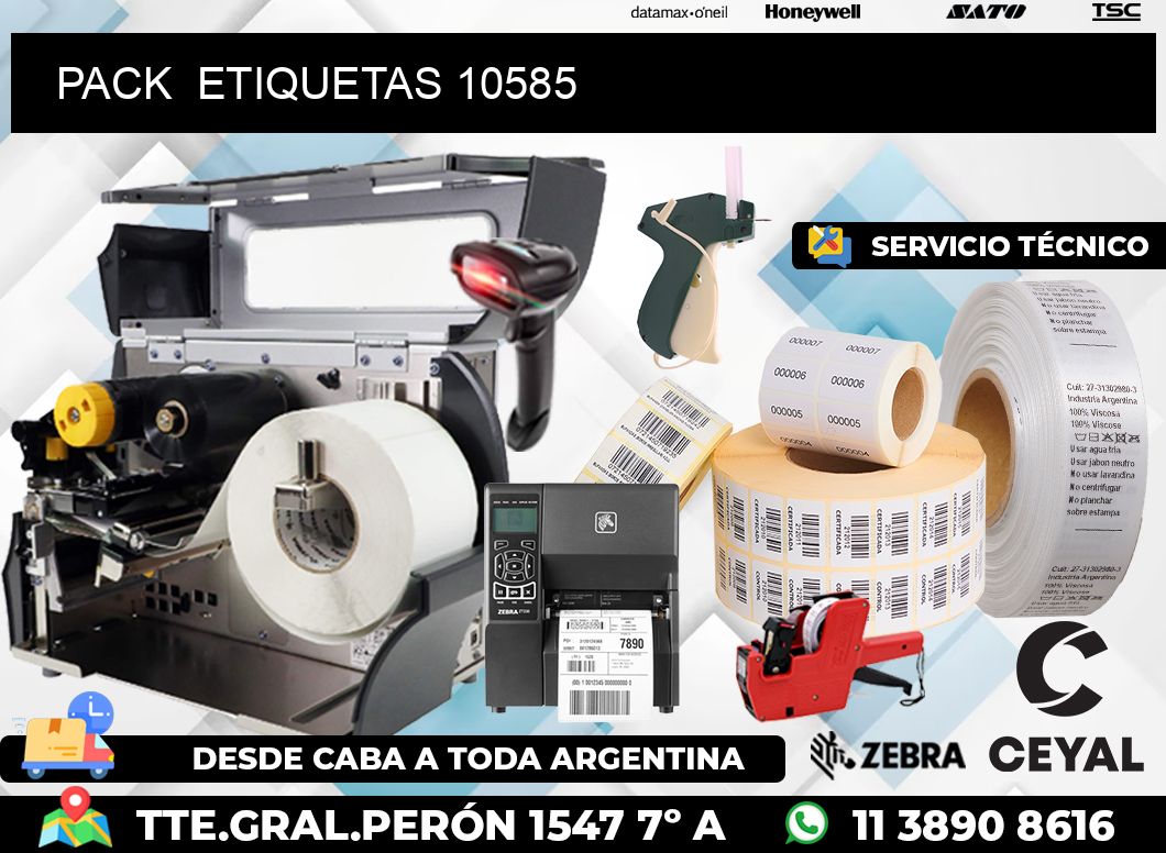 PACK  ETIQUETAS 10585
