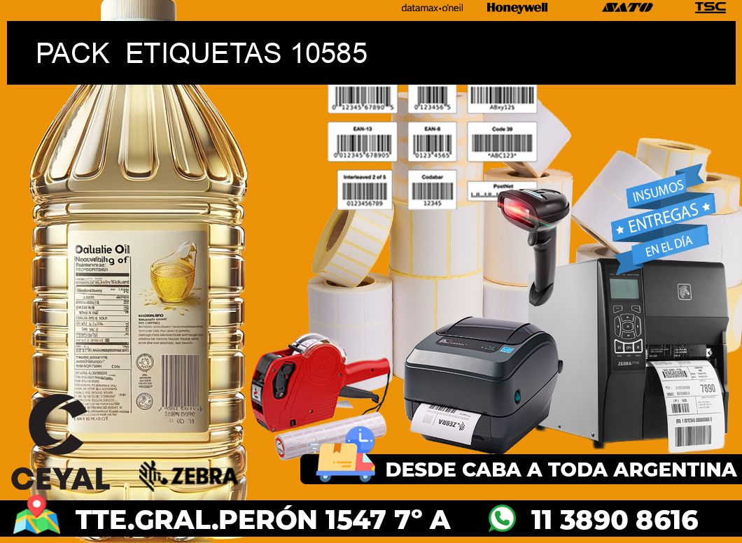 PACK  ETIQUETAS 10585