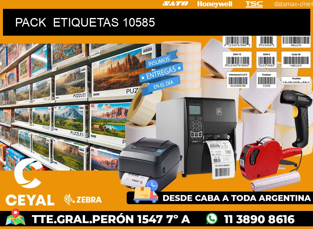 PACK  ETIQUETAS 10585