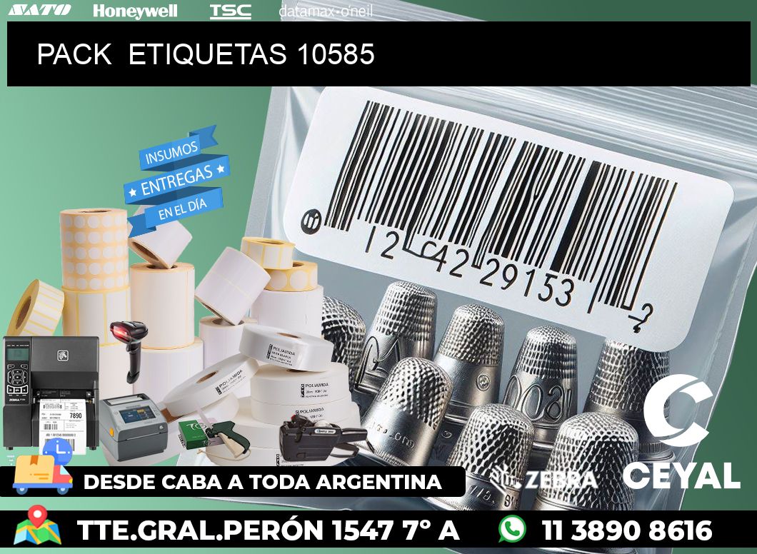 PACK  ETIQUETAS 10585