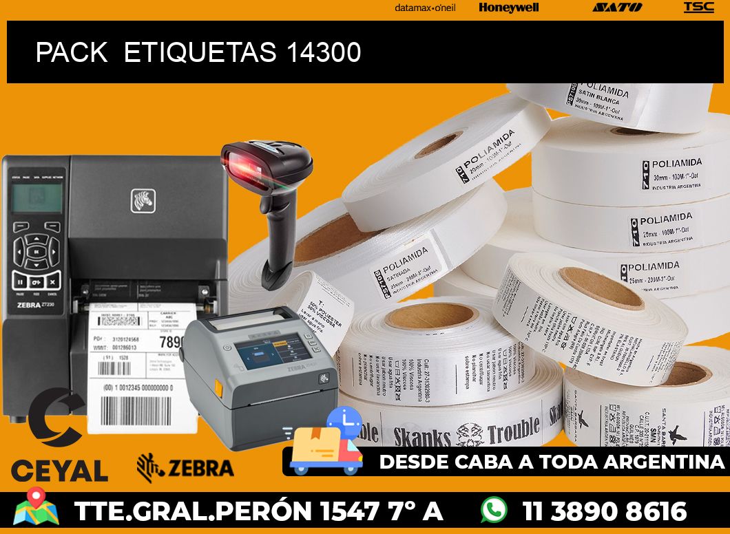 PACK  ETIQUETAS 14300