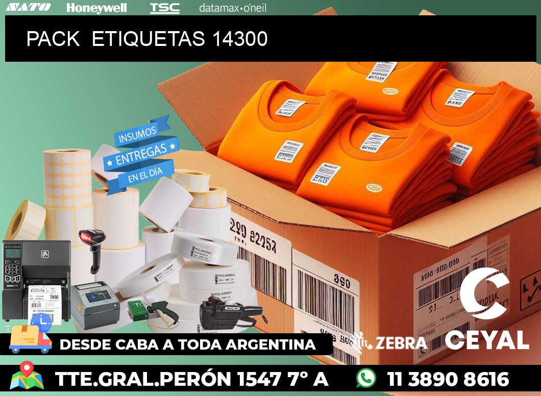 PACK  ETIQUETAS 14300