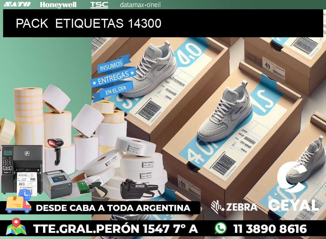 PACK  ETIQUETAS 14300