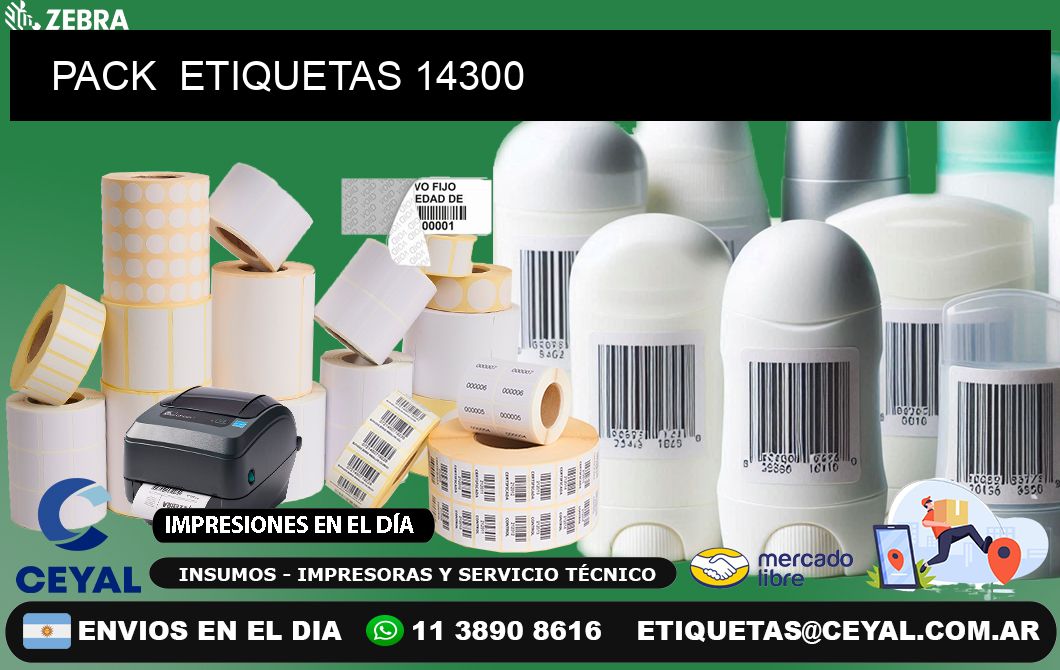 PACK  ETIQUETAS 14300