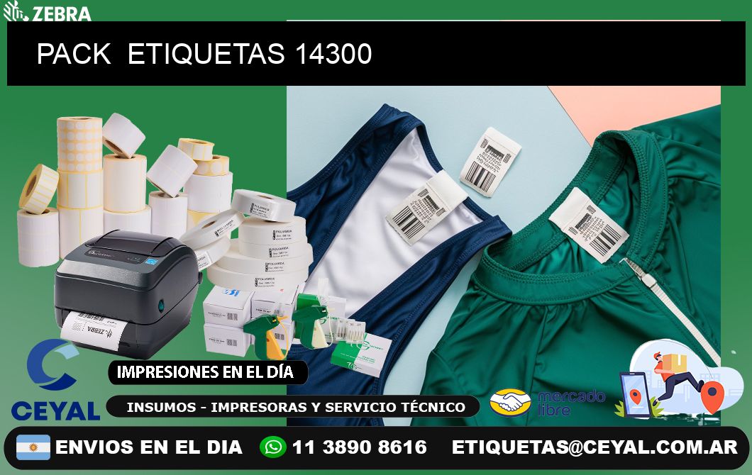 PACK  ETIQUETAS 14300