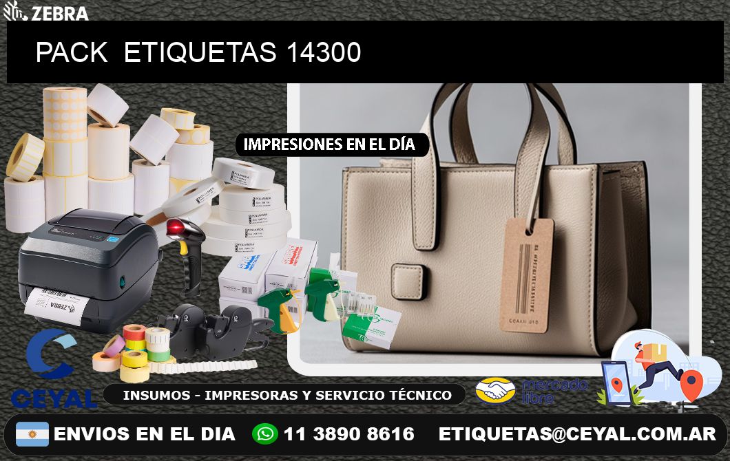 PACK  ETIQUETAS 14300