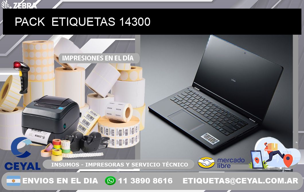 PACK  ETIQUETAS 14300