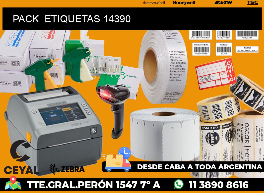 PACK  ETIQUETAS 14390