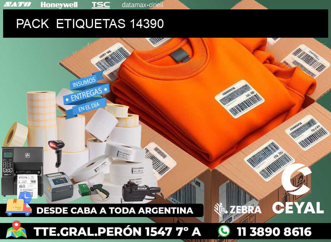 PACK  ETIQUETAS 14390