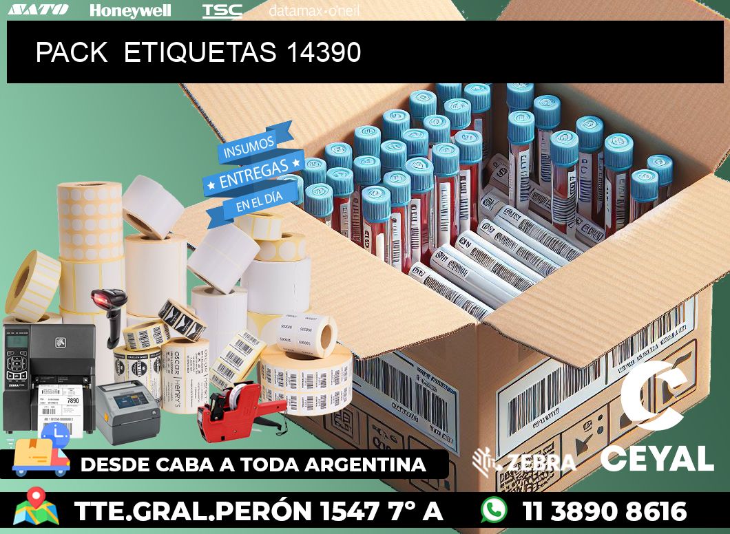 PACK  ETIQUETAS 14390
