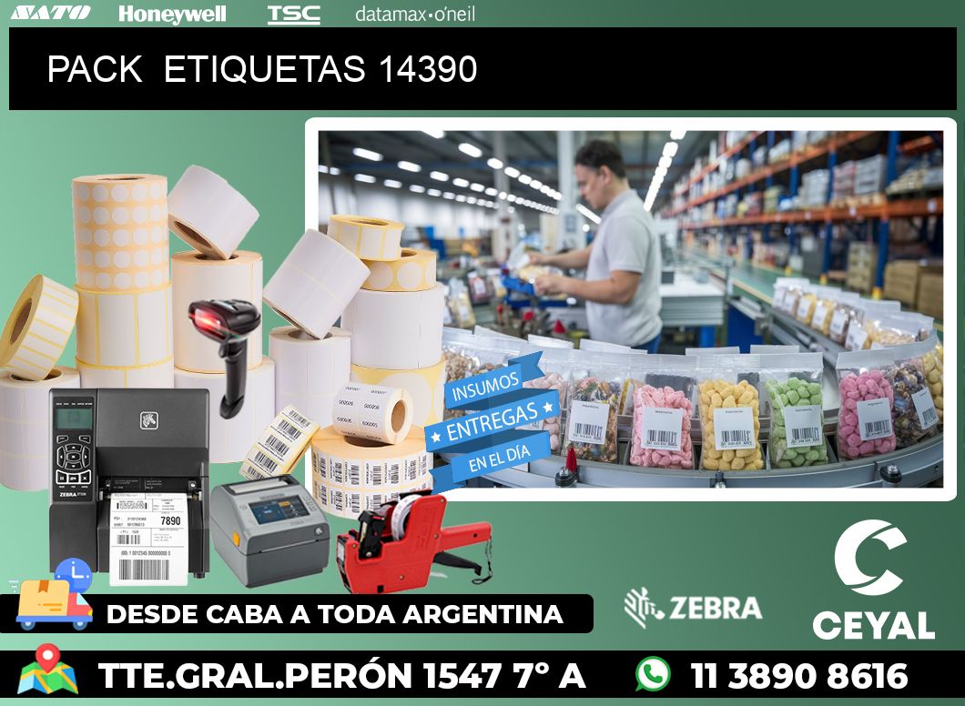 PACK  ETIQUETAS 14390