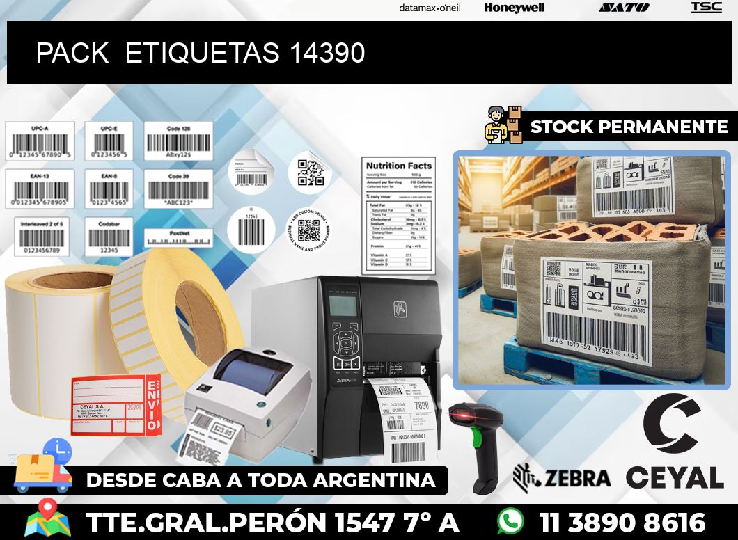 PACK  ETIQUETAS 14390