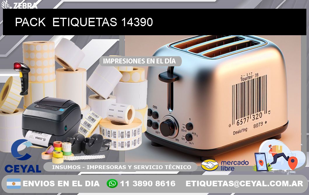 PACK  ETIQUETAS 14390
