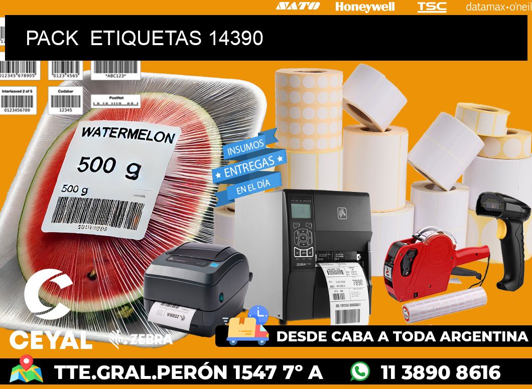 PACK  ETIQUETAS 14390