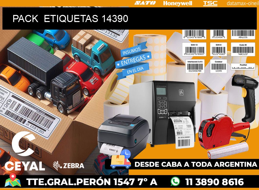 PACK  ETIQUETAS 14390