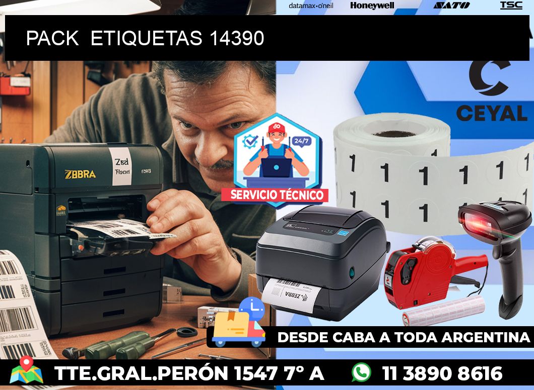 PACK  ETIQUETAS 14390