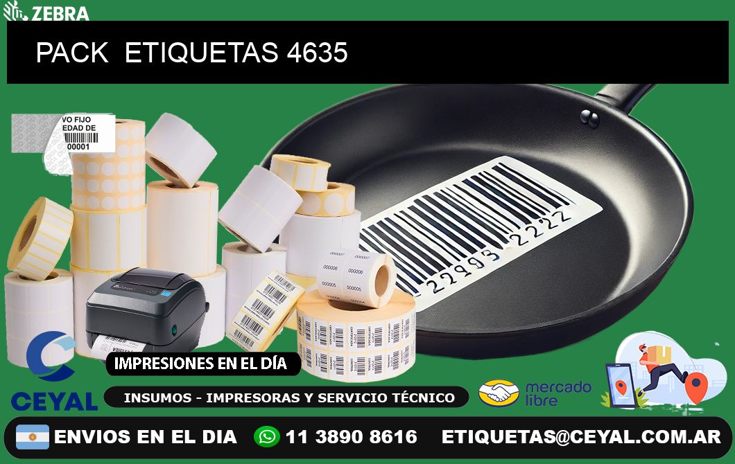 PACK  ETIQUETAS 4635