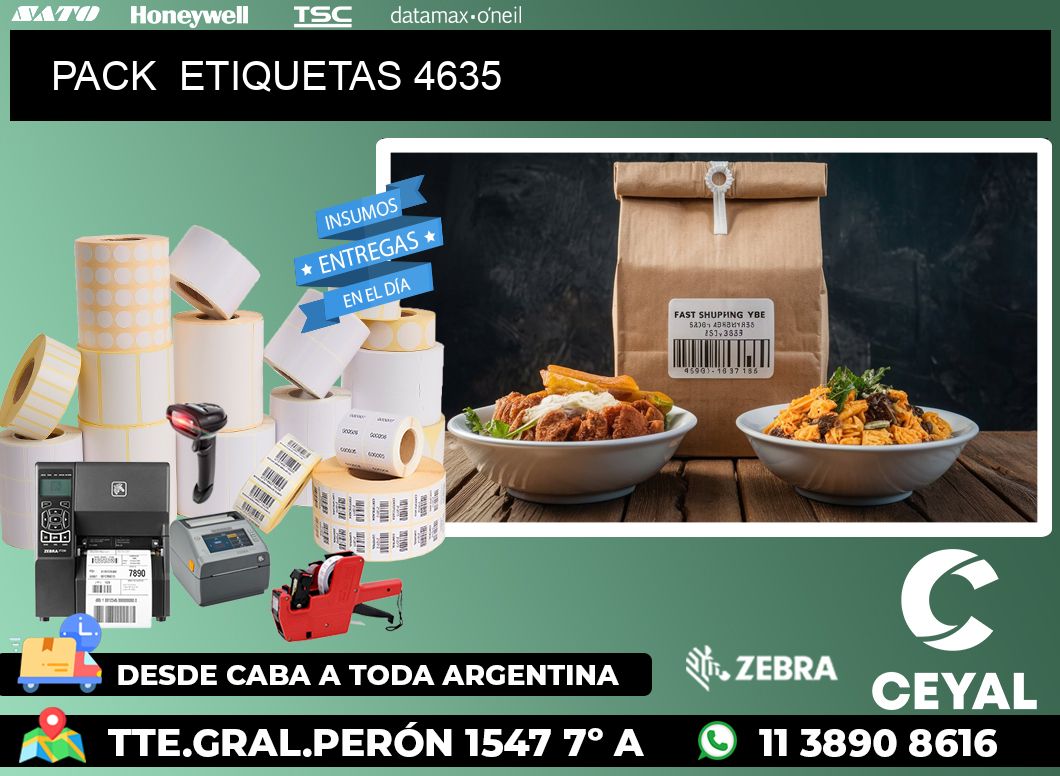 PACK  ETIQUETAS 4635