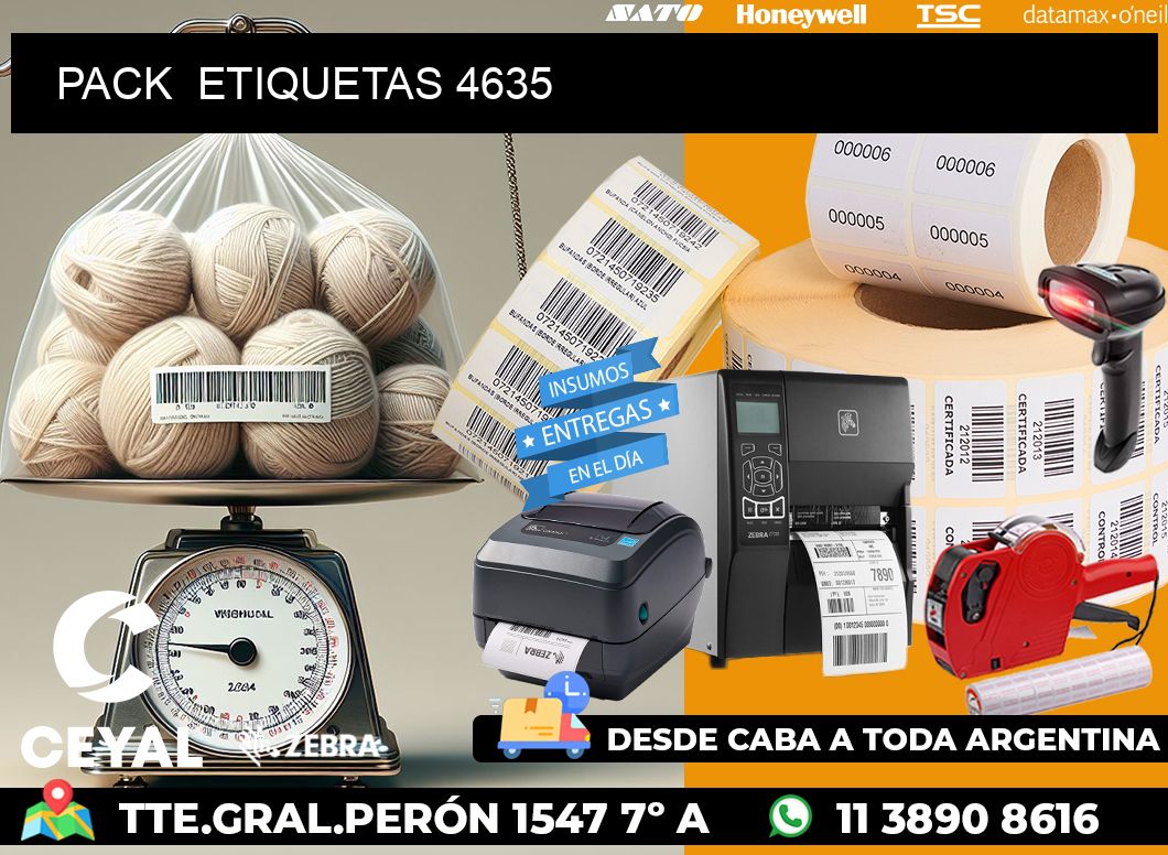 PACK  ETIQUETAS 4635