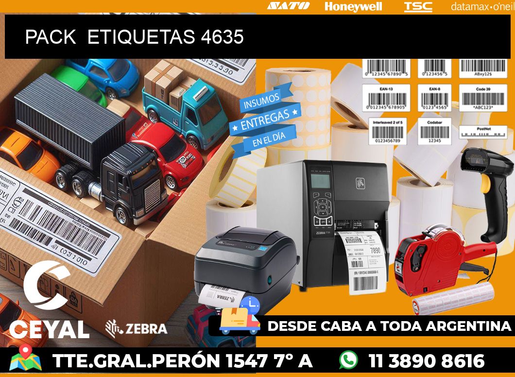 PACK  ETIQUETAS 4635