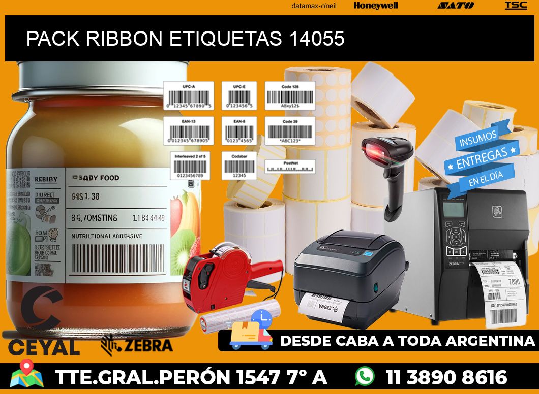 PACK RIBBON ETIQUETAS 14055