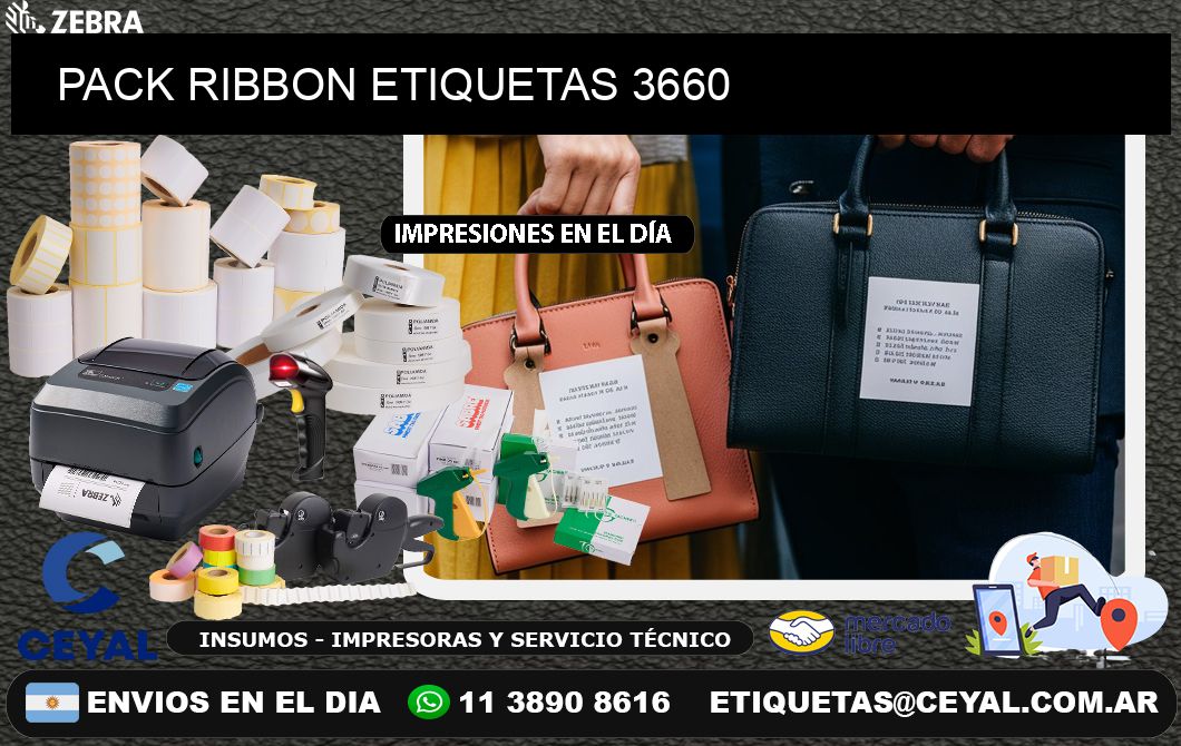 PACK RIBBON ETIQUETAS 3660
