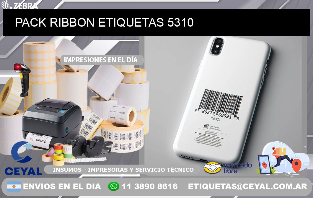 PACK RIBBON ETIQUETAS 5310