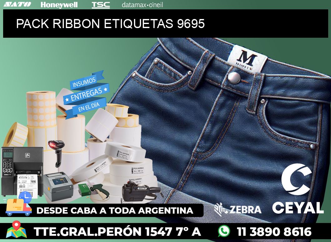 PACK RIBBON ETIQUETAS 9695