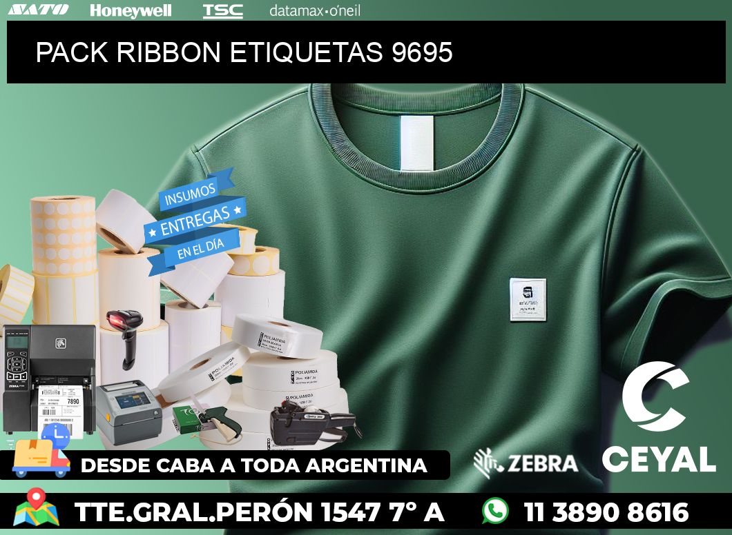 PACK RIBBON ETIQUETAS 9695