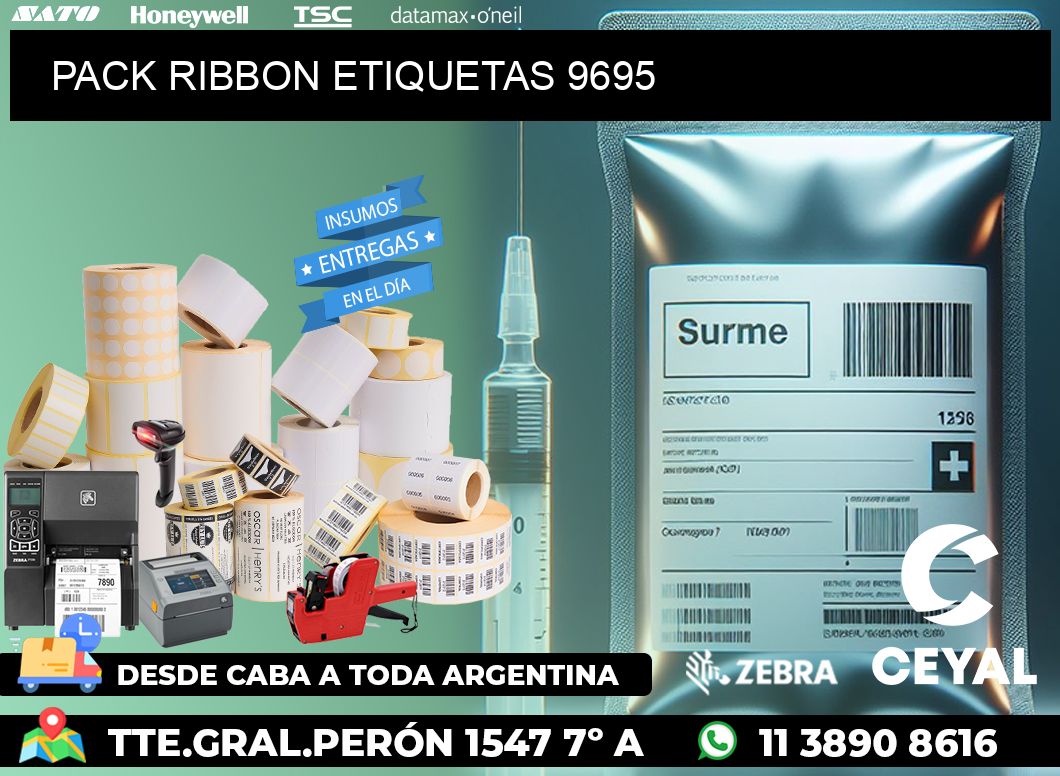 PACK RIBBON ETIQUETAS 9695