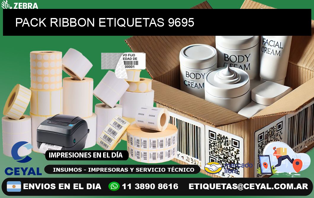 PACK RIBBON ETIQUETAS 9695
