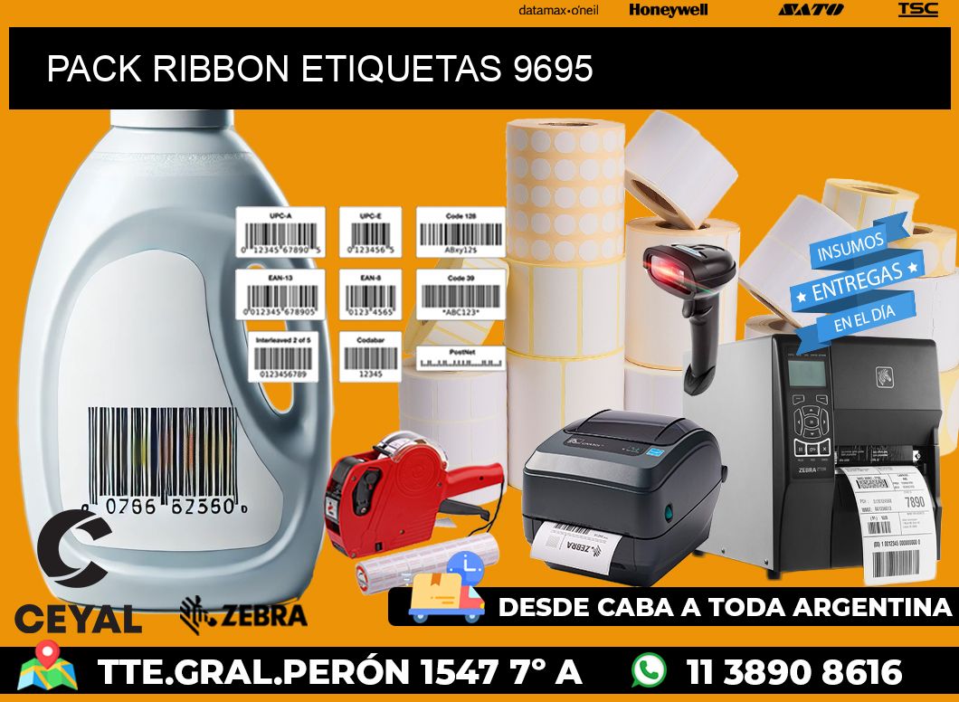 PACK RIBBON ETIQUETAS 9695