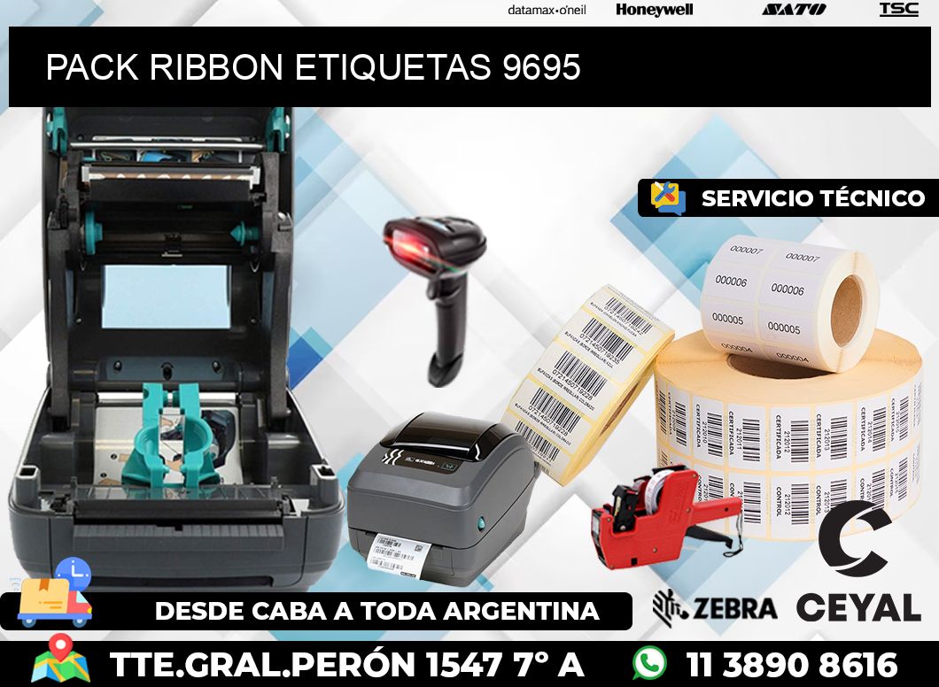 PACK RIBBON ETIQUETAS 9695