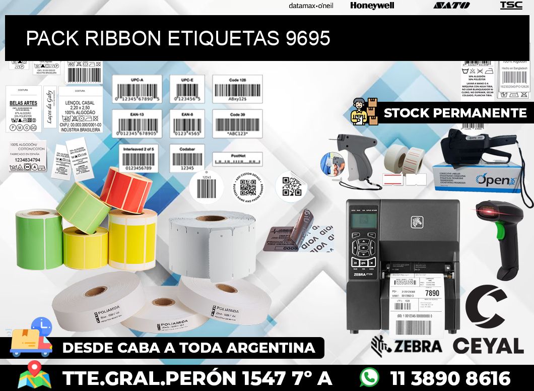 PACK RIBBON ETIQUETAS 9695