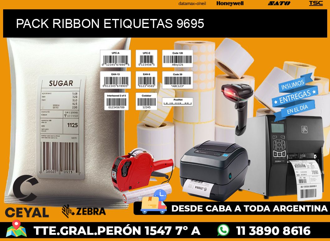 PACK RIBBON ETIQUETAS 9695