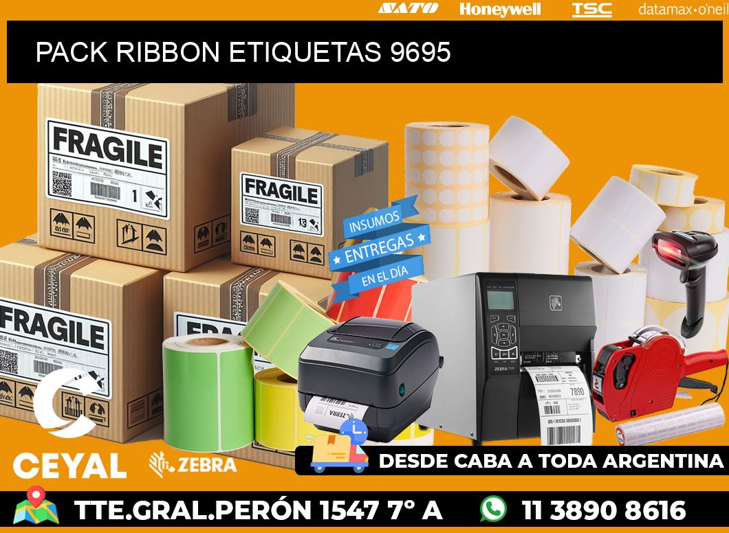 PACK RIBBON ETIQUETAS 9695