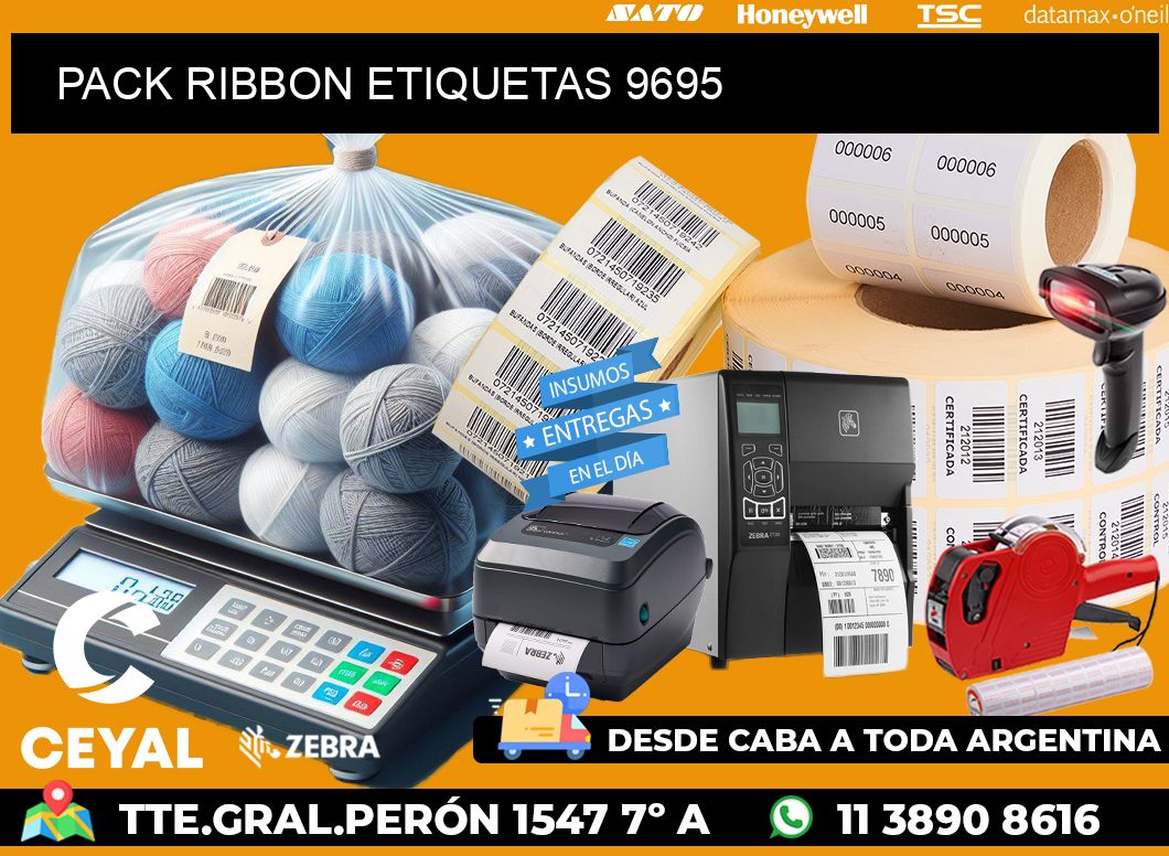 PACK RIBBON ETIQUETAS 9695