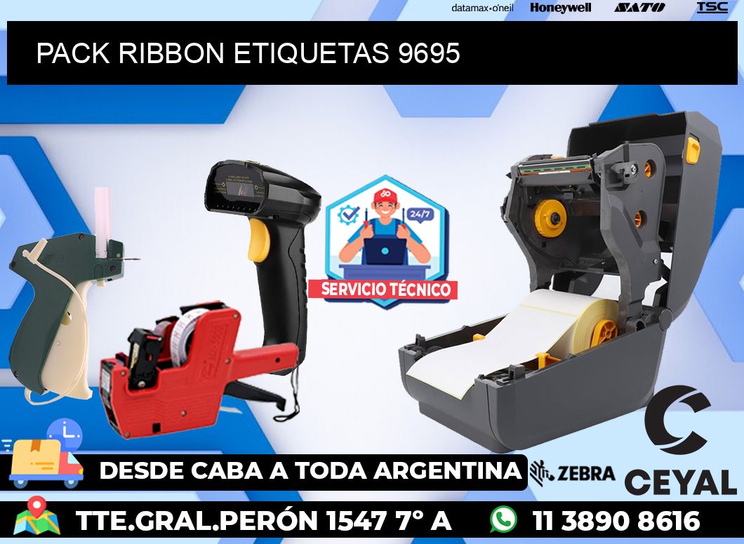 PACK RIBBON ETIQUETAS 9695