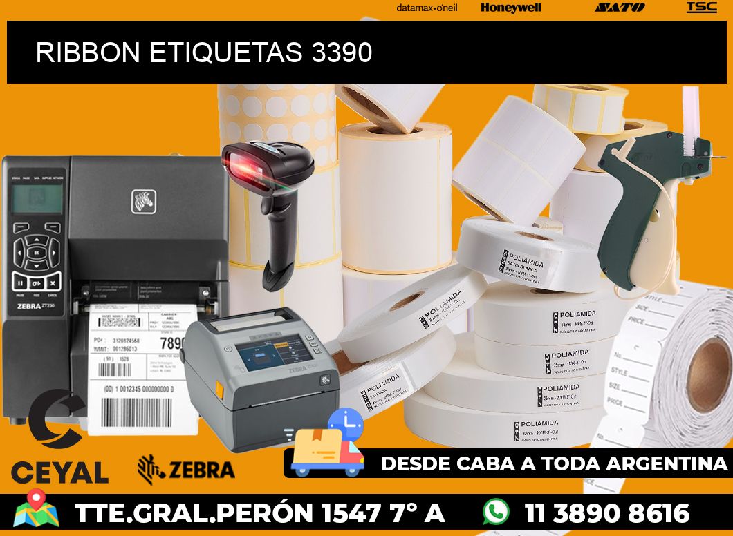 RIBBON ETIQUETAS 3390