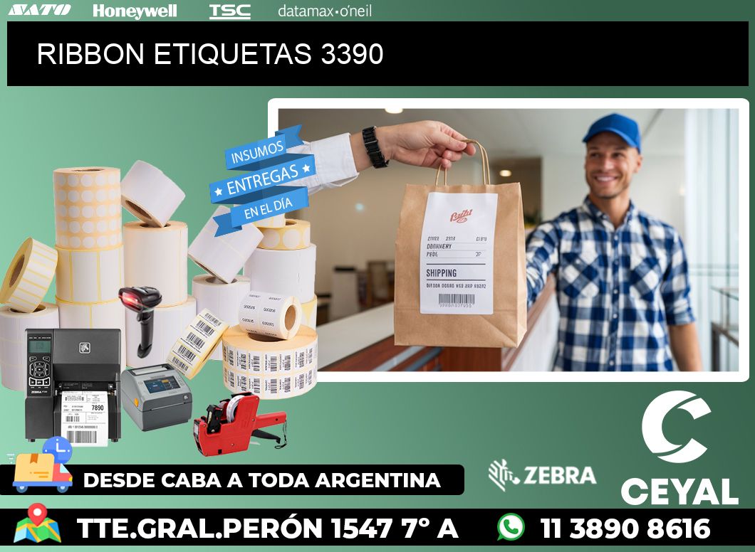 RIBBON ETIQUETAS 3390