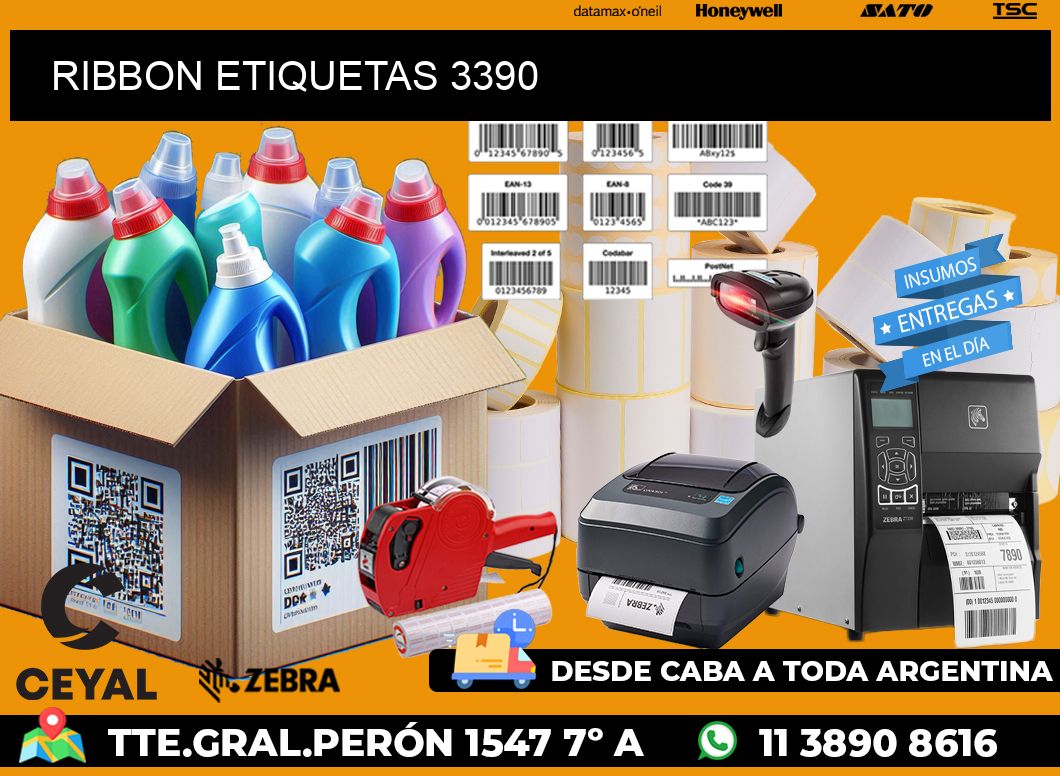 RIBBON ETIQUETAS 3390