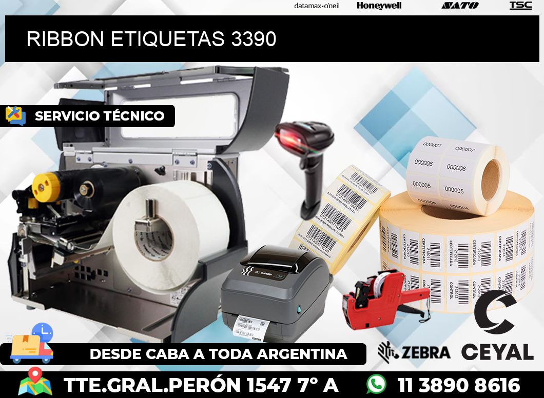 RIBBON ETIQUETAS 3390