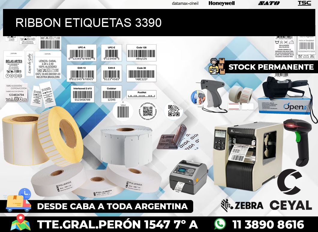 RIBBON ETIQUETAS 3390