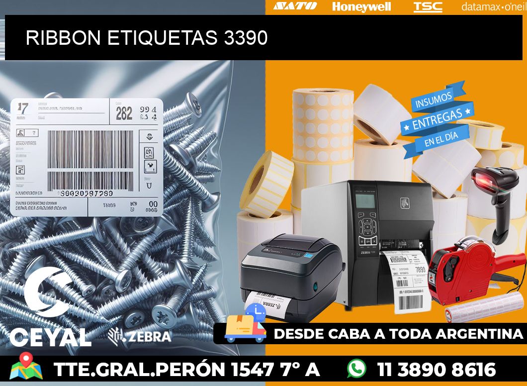RIBBON ETIQUETAS 3390