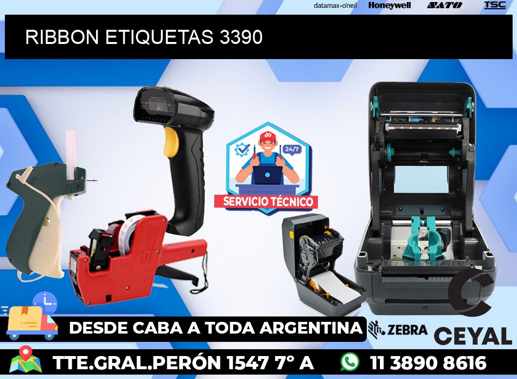 RIBBON ETIQUETAS 3390