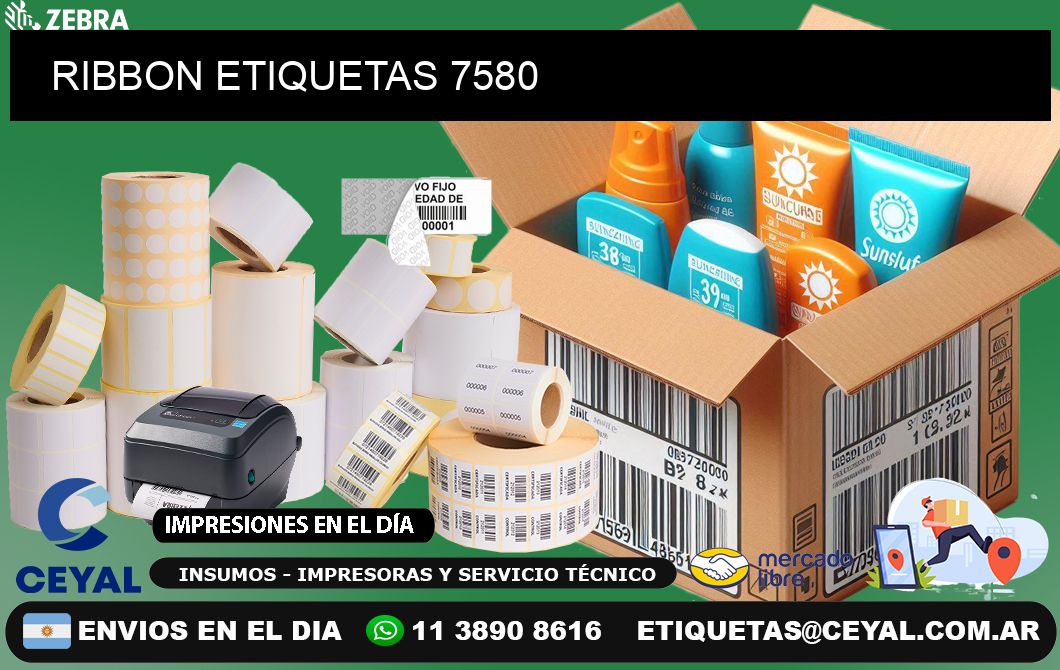 RIBBON ETIQUETAS 7580
