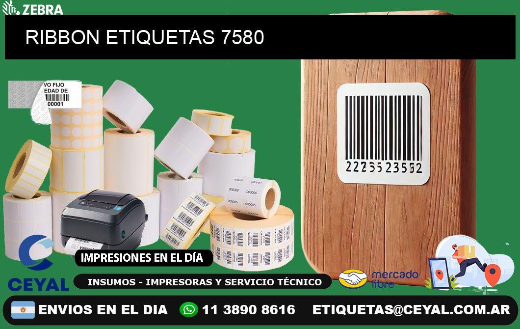 RIBBON ETIQUETAS 7580