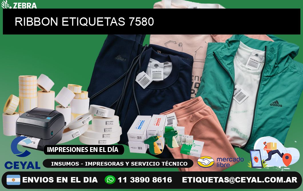 RIBBON ETIQUETAS 7580