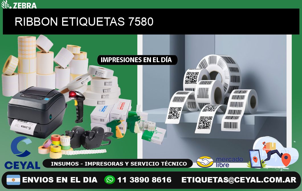 RIBBON ETIQUETAS 7580
