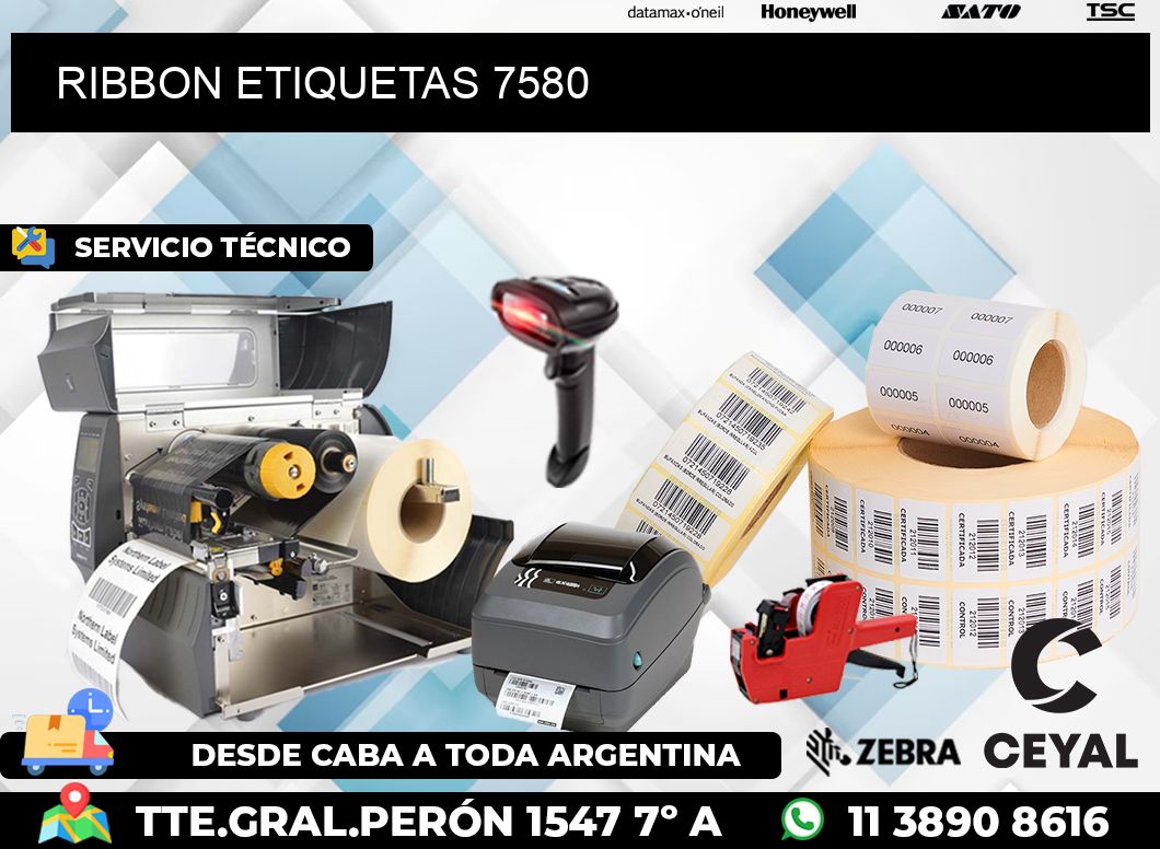 RIBBON ETIQUETAS 7580